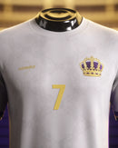 Camisa Real madrid 24/25 Edição Especial The siu RONALDO - Branca com Dourado