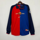 Camisa Manga Longa Retrô Barcelona 1899/99 Nike - Azul e Grená