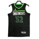 Regata NBA Minnesota Timberwolves Jordan Authentic Towns 32 - Preta