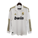Camisa Retrô Real Madrid Manga Longa I Home Adidas 2011/12 Masculino Branco