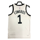 Regata NBA Minnesota Timberwolves City Edition Nike Authentic Edwards 1 - Branca