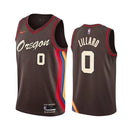 Regata NBA Portland Trail Blazers City Edition 20/21 Nike Authentic Swingman Lillard 0 - Preta