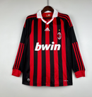 Camisa A.C Milan  - Retrô Manga longa 09/10  (Casa)