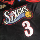 Regata NBA Philadelphia 76ers Retrô 2000 - 2001 Nike Authentic Iverson 3 - Preta