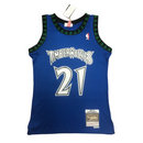 Regata NBA Retrô Timberwolves Mitchell & Ness Authentic Garnett 21 - Azul
