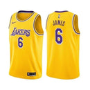 Regata NBA Lakers Nike Authentic James 6 - Amarela