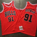 Regata NBA Chicago Bulls Retrô 1997 - 1998 Nike Authentic Rodman 91 - Vermelha