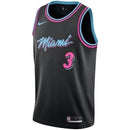 Regata NBA Miami Heat Nike Authentic Wade 3 - Preta